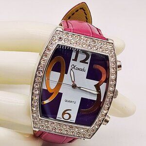 Xanadu Rhinestone Statement Watch – New BINLUN Leather Band – Fresh Battery